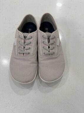 WHITIN Men's Casual Canvas Lace-Up Sneakers in Light Beige